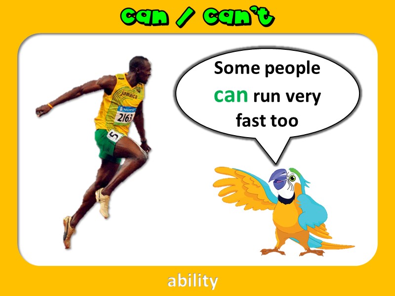 Some people can run very fast too ability